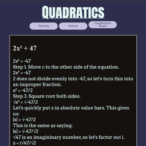 Quadratics